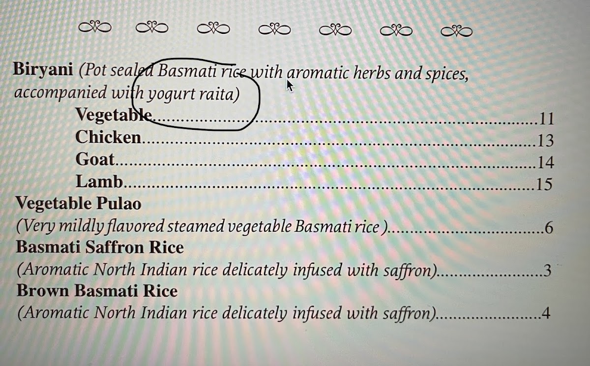 Aroma Indian Cuisine Menu - Image 3