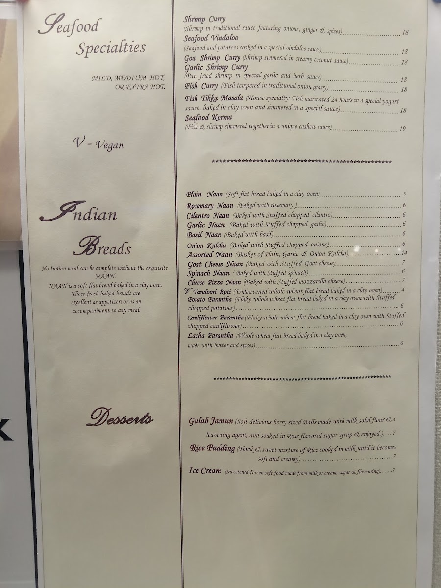 Aroma Indian Cuisine Menu - Image 4
