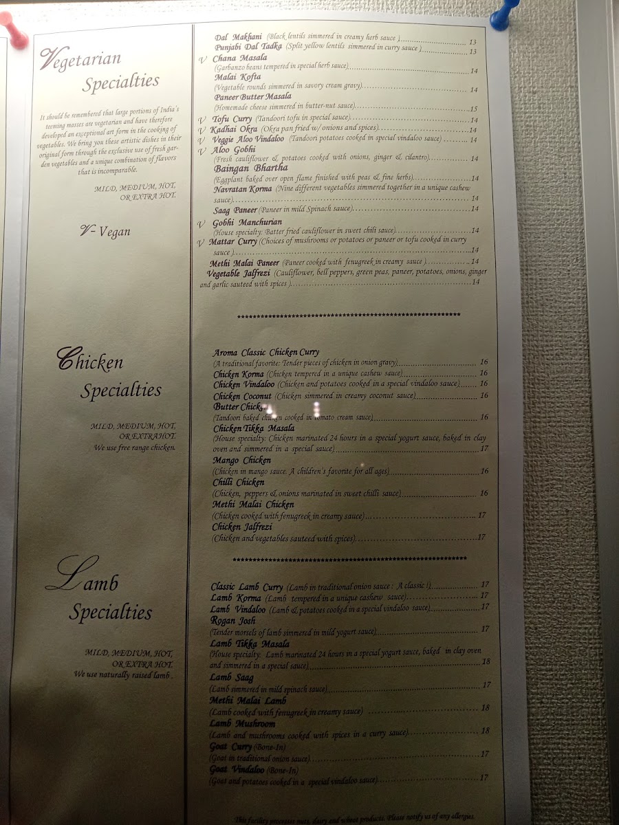Aroma Indian Cuisine Menu - Image 5
